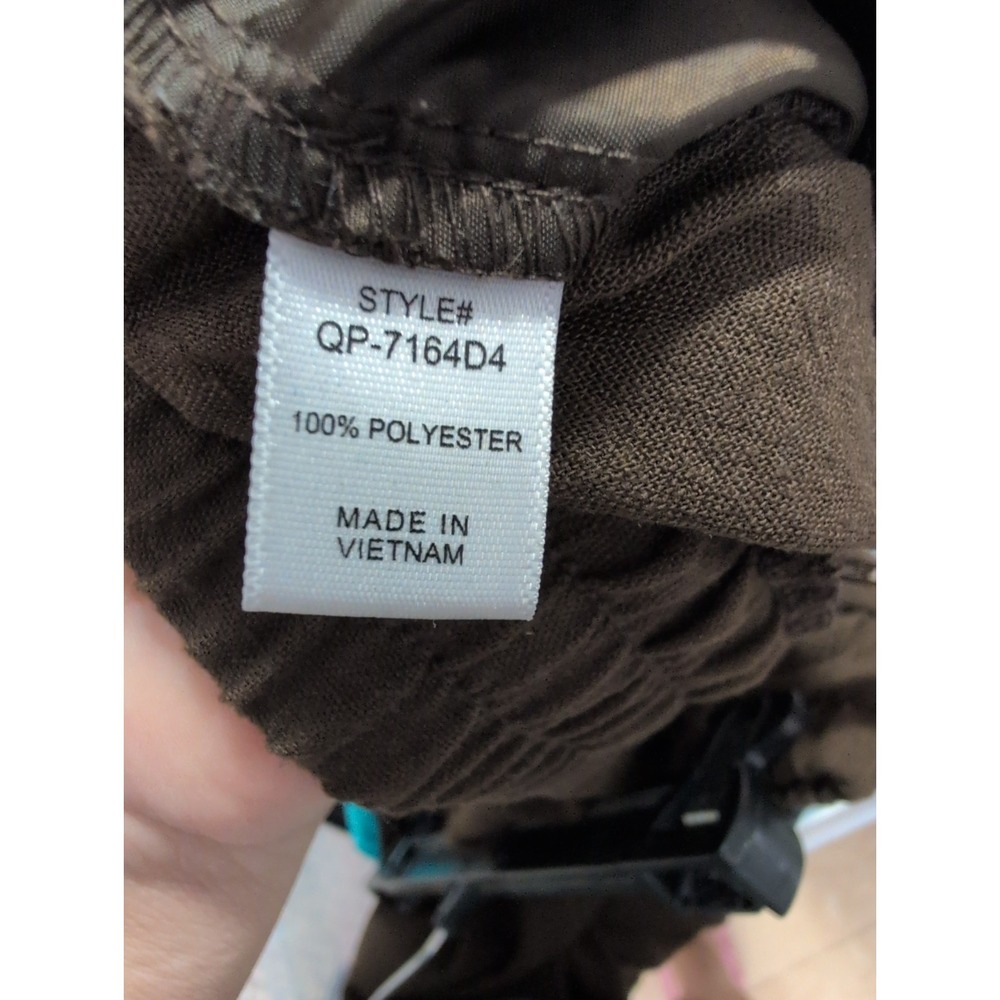 Zenana Large Brown Wide Leg Pants - Picture 6 of 7